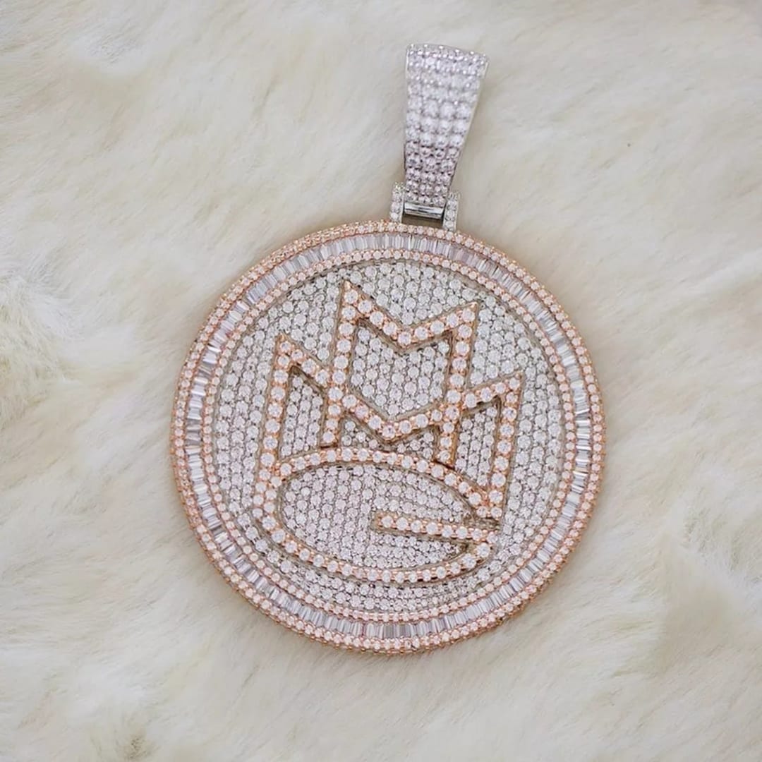 Rapper VVS Moissanite Pendant Custom Letter Pendant, Hip Hop Pendant ...