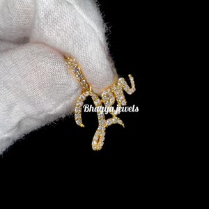 Dije de inicial de diamante, joyería personalizada de oro macizo de 14 quilates, colgante fino personalizado, diamante natural, delicado regalo con letra grande para ella y él.