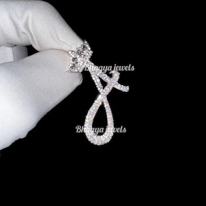 Colgante con inicial de corona de moissanita VVS I Colgante personalizado I Colgante de corona I Amuleto de letra I Colgante de corona con inicial de diamante A I Regalo de aniversario