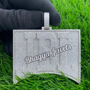 Personalizado cualquier letra Iced Out Hip Hop diseñador colgante de moda Plata de Ley 925 personalizar nombre colgante regalo en el día del padre especial