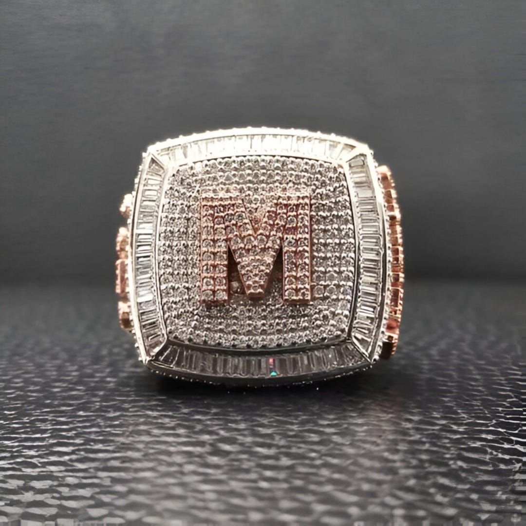 Unique Male Rapper Rings Iced Out Moissanite Diamond Luxurious Men's Hip Hop Rapper Ring Initial ...