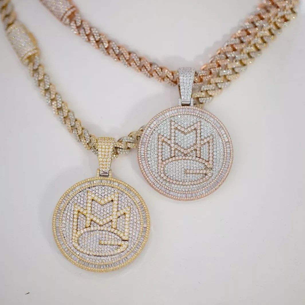 Rapper VVS Moissanite Pendant Custom Letter Pendant, Hip Hop Pendant ...