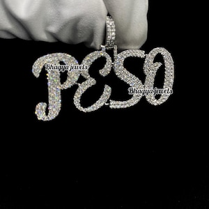 Custom Moissanite Letter Pendant, Iced Out VVS Diamond Pendant, Moissanite Pendant, Ice Out Hip Hop Jewelry, VVS1 Moissanite Letter Pendant