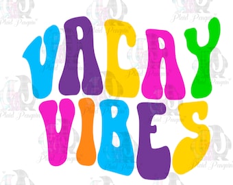 Modo Vacaciones Retro - Letras Coloridas - Vacaciones