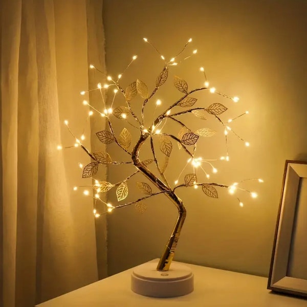 Tabletop Bonsai Tree Branch Light, 72 LED wire string Lights with touch switch, usb tree lamp