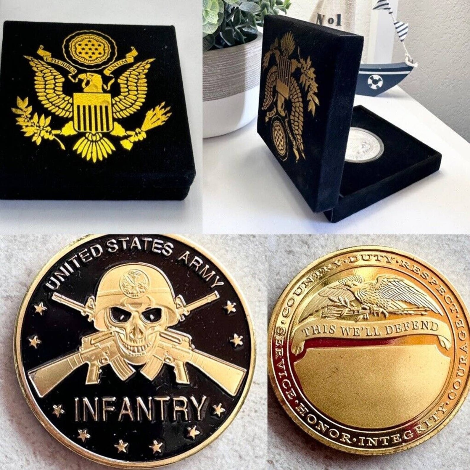 ARMY FORT BENNING FOLLOW ME HOME OF THE INFANTRY 1.75" CHALLENGE COIN  373079141289