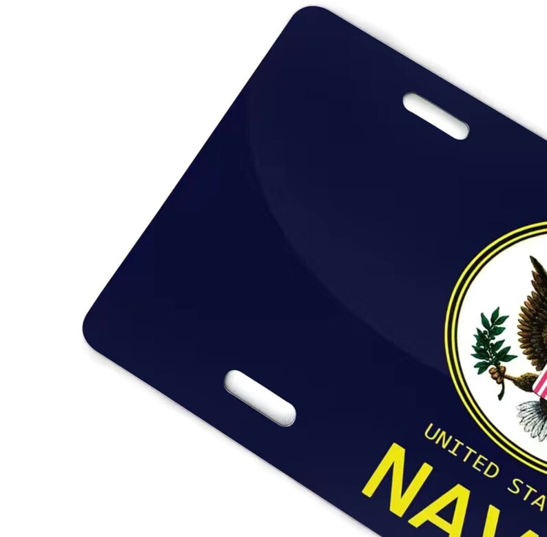 US Navy License Plate Blue and Gold, Officially Licensed 6x12inch Etsy
