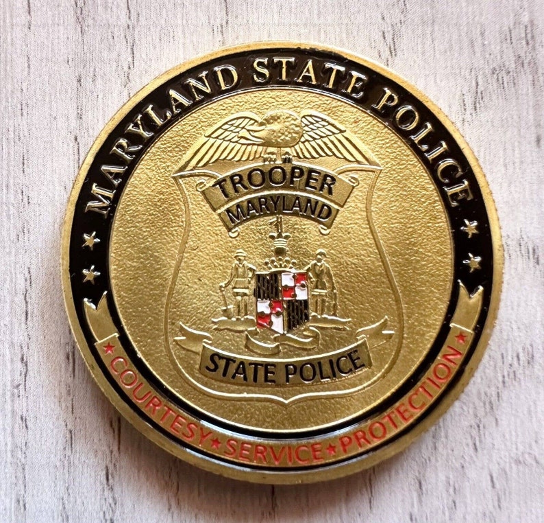 MARYLAND STATE POLICE Challenge Coin Etsy