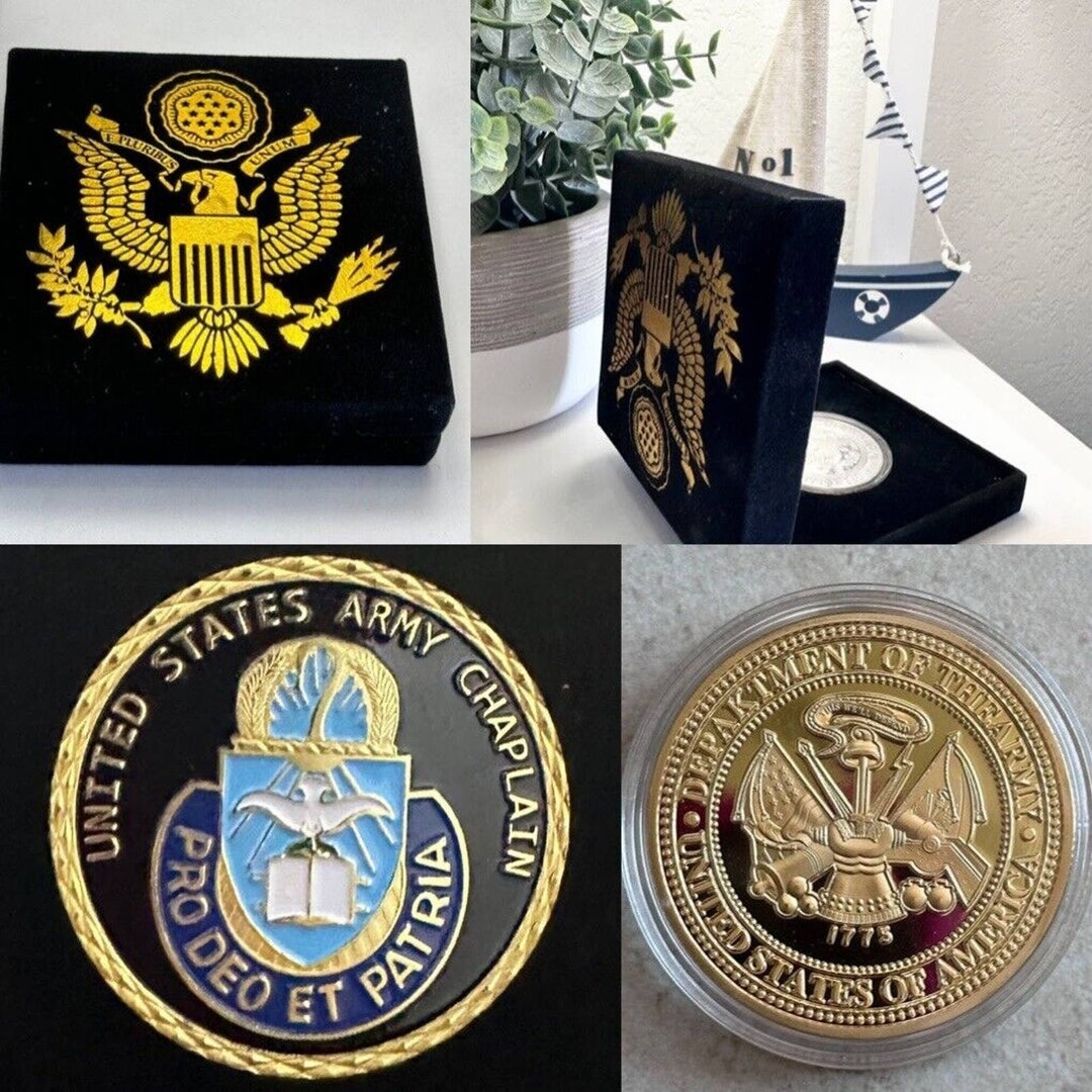 U S Army CHAPLAIN CORPS Challenge Coin With Velvet Presentation Box Etsy