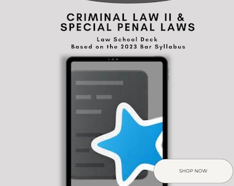 Crim II and Special Penal Laws