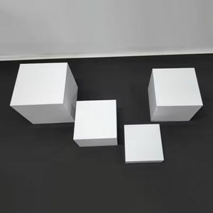 4 0r 8 Piece set, White Acrylic risers, White Display Risers, Acrylic Display Stand, Shelf Risers, Display Stands, We Customized for you.