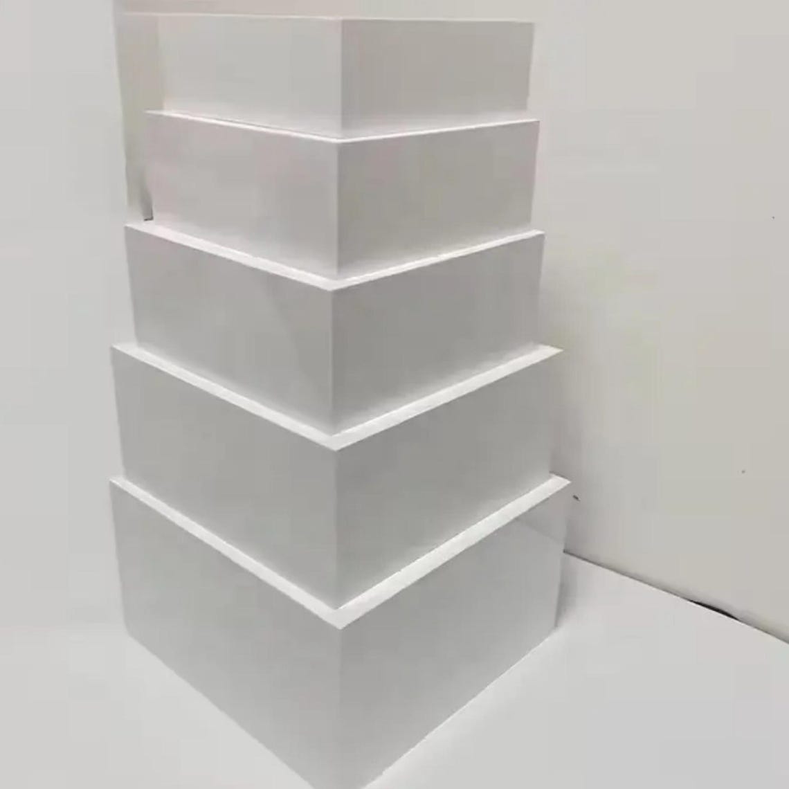 5 0r 10 Piece Set, White Acrylic Risers, White Display Risers, Acrylic ...