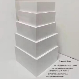 5 0r 10 Piece Set, White Acrylic Risers, White Display Risers, Acrylic ...