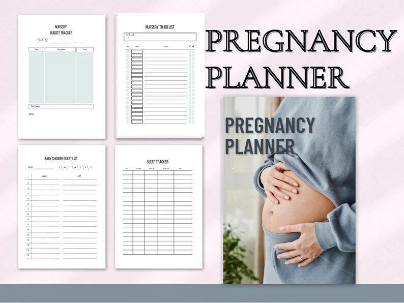 Editable Pregnancy Planner | Printable Pregnancy Journal | Baby Shower ...