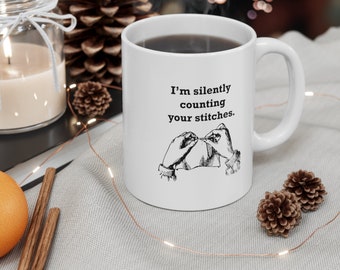 Stitch Counting - White Ceramic Mug