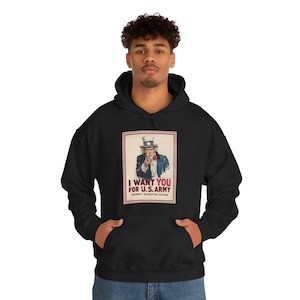 Uncle Sam - Flagg Recruiting Poster - Unisex zwaar blend sweatshirt met capuchon
