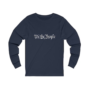 We the People - white graphic - Unisex Jersey Long Sleeve Tee