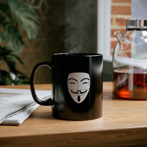 Guy Fawkes Masker - Witte keramische mok