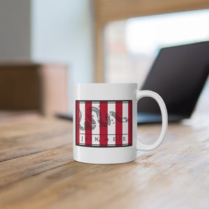 Join or Die - Sons of Liberty flag - White Ceramic Mug
