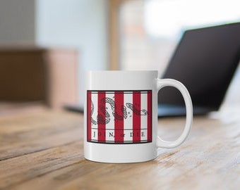 Join or Die - Sons of Liberty flag - White Ceramic Mug