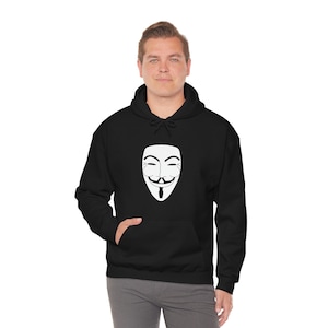 Guy Fawkes Maske - Unisex Heavy Blend Kapuzensweatshirt