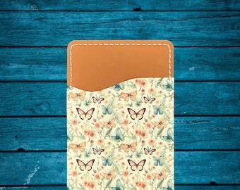 Butterfly Print Phone Card Holder - Moxie Bling Card Wallet