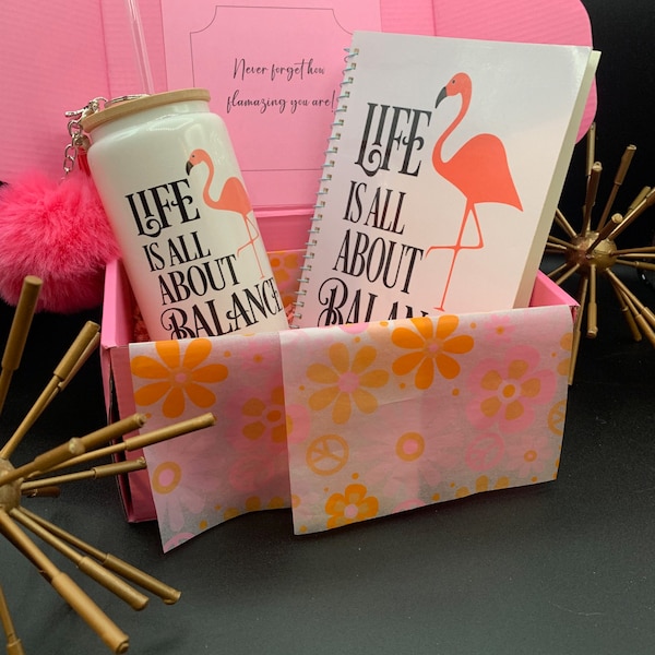 Life is All About Balance Flamingo Moxie Box