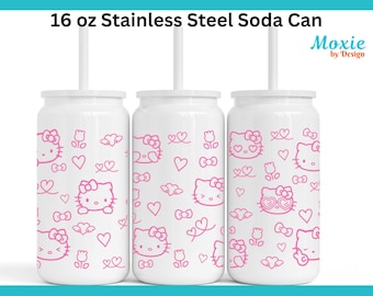 Kawaii Kitty Iced Coffee Stainless Steel Tumbler