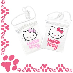 Neon Pink oder Hell Rosa Kawaii Kitty Umhängetasche