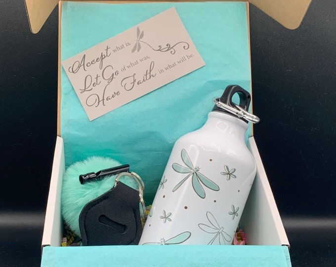 Dragonfly Water Bottle Gift Box Etsy