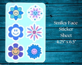 Smiley Face Retro Sticker Set