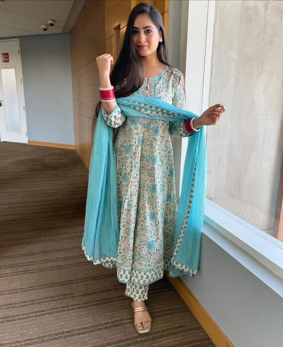 Anarkali kurti with palazzo best sale