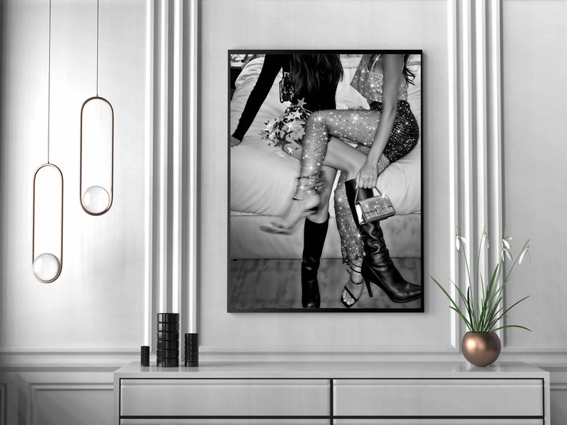 Feminist Print, Luxury Fashion Poster, Black And White, Chic Wall Art, Fashion Photography, Digital Download, Printable Teen Wall Art