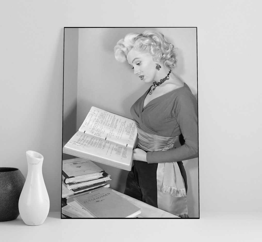 Marilyn Monroe Vintage Poster Black and White Old Hollywood Etsy