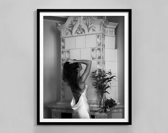 Impresión de alta costura, blanco y negro, decoración de habitación de lujo, arte mural de moda, arte imprimible de Hypebeast, descarga digital, decoración de habitación de adolescente