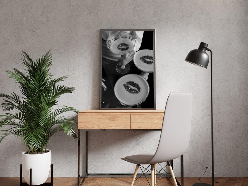 Vintage champagne Glass Print, Black And White, Bar Cart Poster, Cocktail Wall Art, Luxury Poster, Vintage Bar Decor, Digital Download
