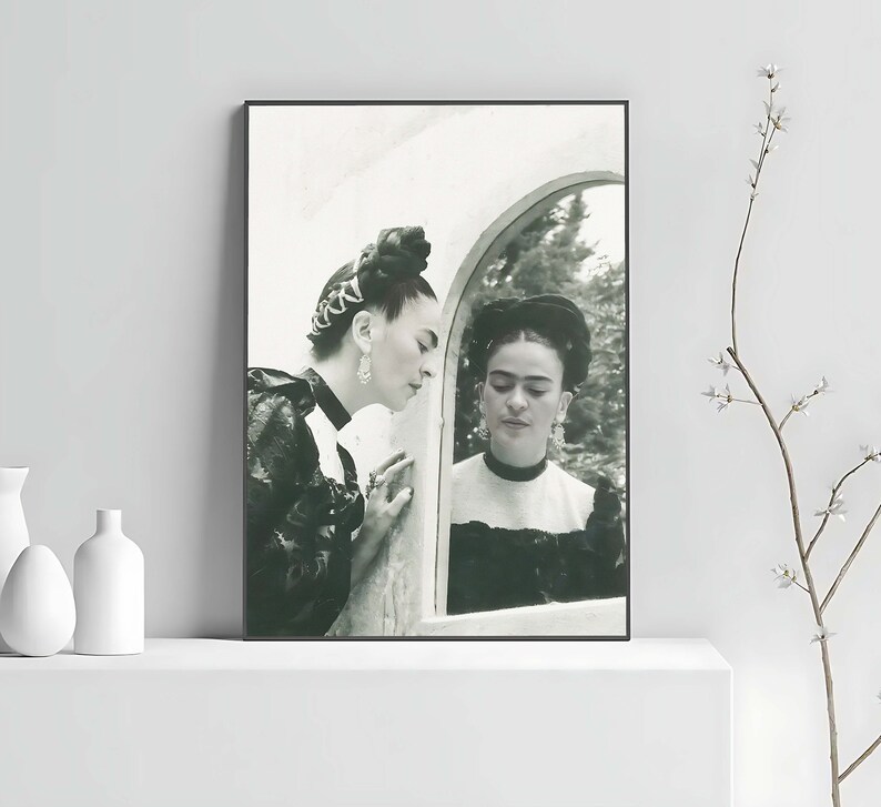 Frida Kahlos Print Black and White Frida Kahlo Printable - Etsy
