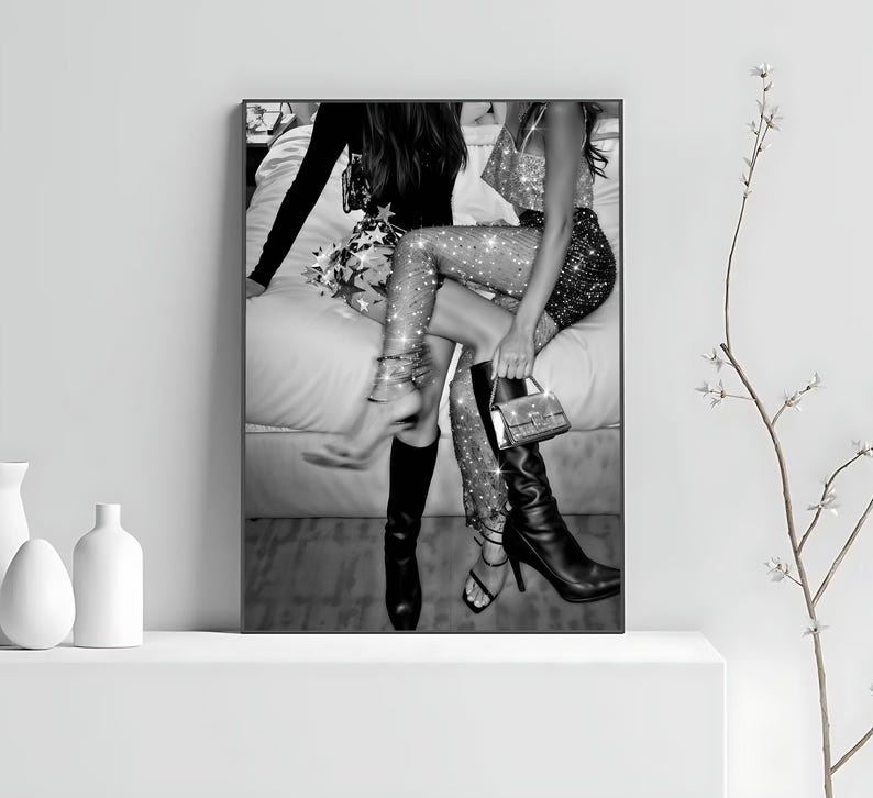 Feminist Print, Luxury Fashion Poster, Black And White, Chic Wall Art, Fashion Photography, Digital Download, Printable Teen Wall Art
