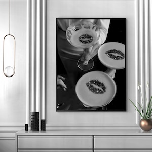 Vintage champagne Glass Print, Black And White, Bar Cart Poster, Cocktail Wall Art, Luxury Poster, Vintage Bar Decor, Digital Download
