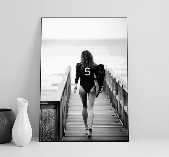 chanel surfer girl wall art