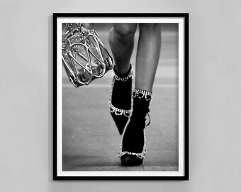 Póster feminista, impresión de moda de lujo en blanco y negro, decoración de Hypebeast, arte mural de moda, fotografía de moda, descarga digital. Arte vintage