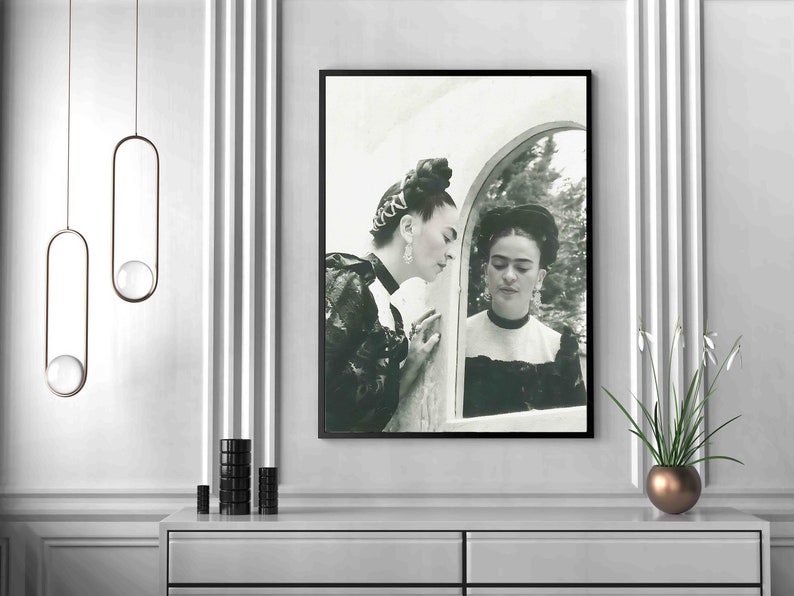 Frida Kahlos Print Black and White Frida Kahlo Printable - Etsy