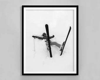 Vintage Apres Ski Print, Black And White, Skiing Poster, Vintage Ski Photo Print, Ski Printable Wall Art, Ski Lodge Decor, Digital Download