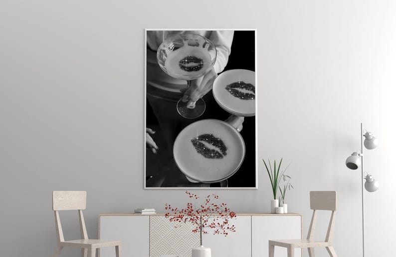 Vintage champagne Glass Print, Black And White, Bar Cart Poster, Cocktail Wall Art, Luxury Poster, Vintage Bar Decor, Digital Download