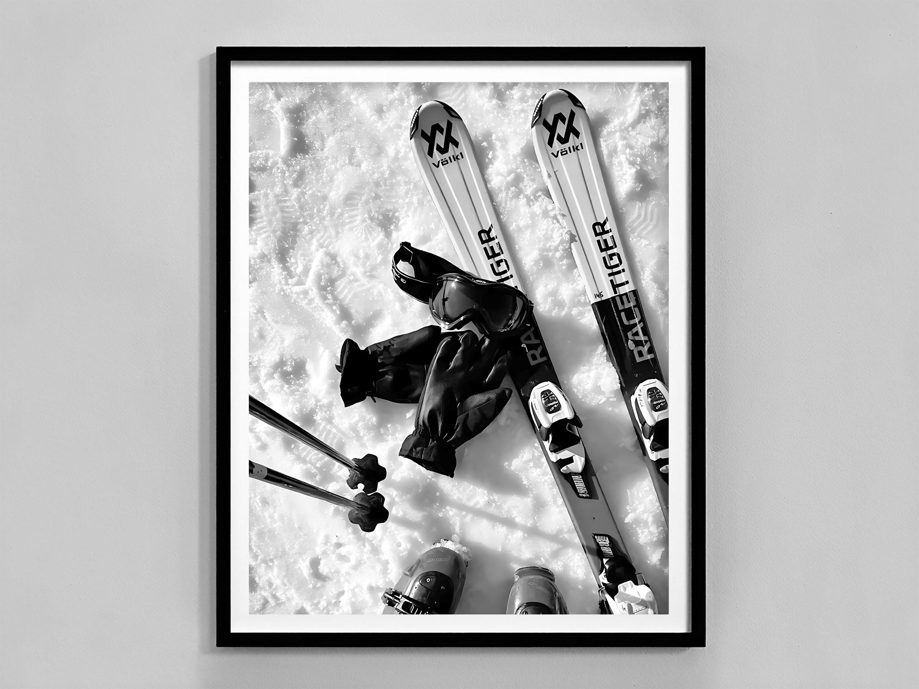 Vintage Apres Ski Poster, Black and White, Ski Lodge Decor, Vintage Ski ...