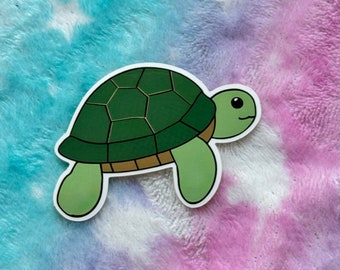 Kawaii Sea Turtle Sticker | Glossy Vinyl Decal