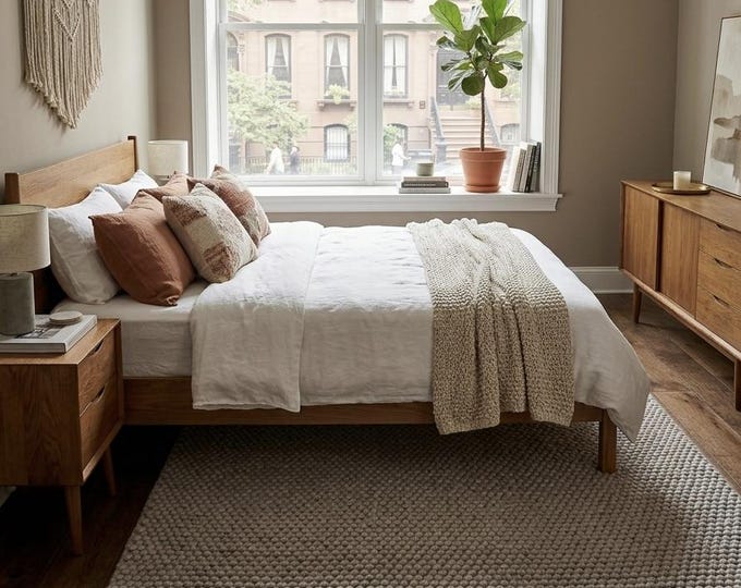 Handmade Wool Pebble Rug, Light Grey Ball Texture, Chunky Knotted Carpet, Minimalist Neutral Home