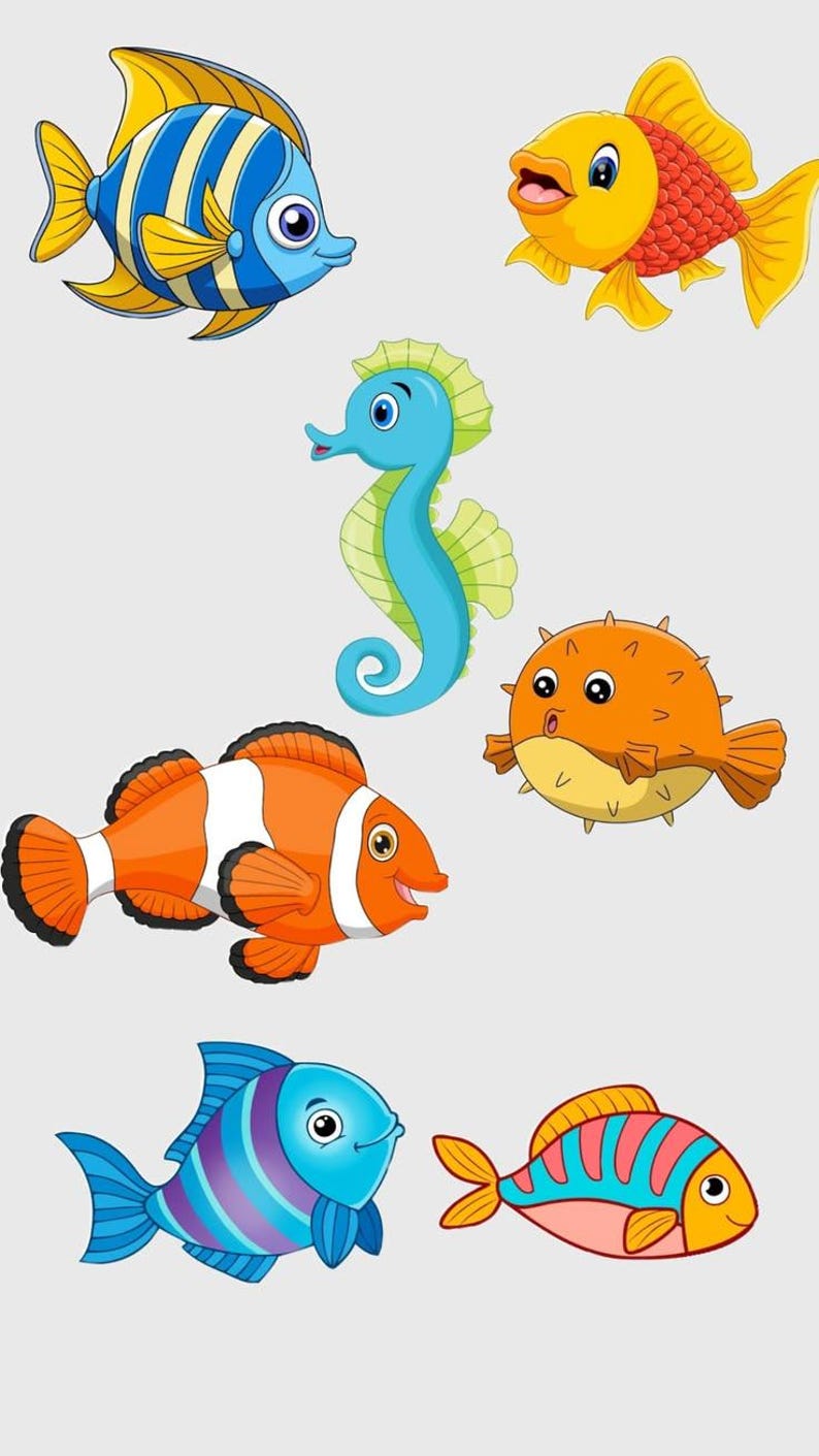 Kids Fish Rug, Hand Tufted Wool Rug, Nursery Ocean Rug, Cartoon Animal ...