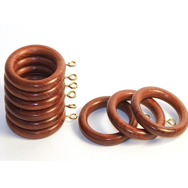 Handmade Wooden Curtain Rings (Set of 24) Rings For Window and Door " Inner Dia 1.75 Inch and Outer Dia 2.5 Inch "