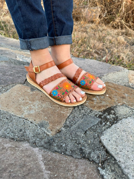 Huaraches mexicanos sandalias calzado - Etsy México